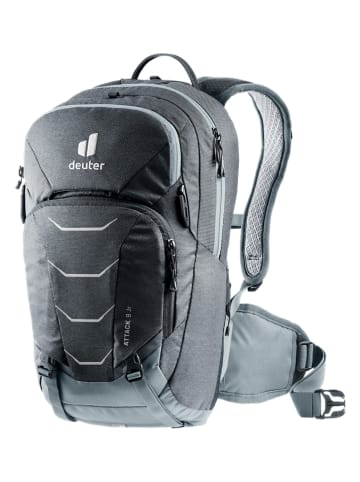 Deuter Fahrradrucksack "Attack 8 JR" in Grau/ Schwarz - (B)24 x (H)42 x (T)14 cm