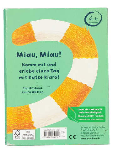 ars edition Papp-Bilderbuch "Allererstes Leporello, Meine Katze"