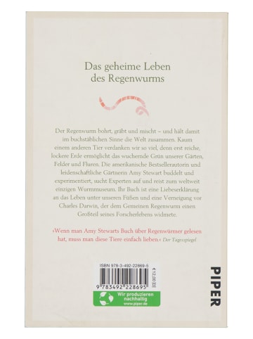 PIPER Sachbuch "Der Regenwurm ist immer der Gärtner"