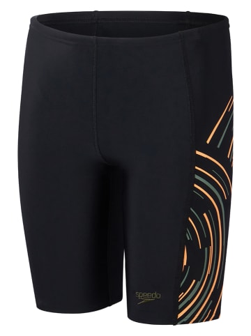 Speedo Badehose "Jammer" in Schwarz/ Orange