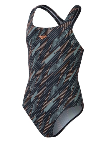 Speedo Strój kąpielowy "Eco" w kolorze czarno-oliwkowym