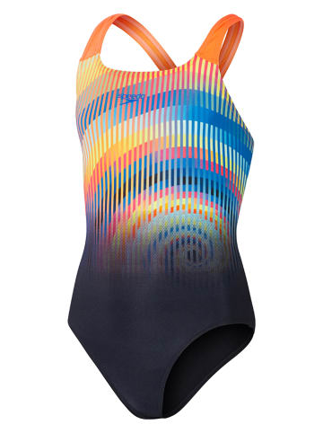 Speedo Strój kąpielowy "Eco+" w kolorze czarno-pomarańczowo-niebieskim
