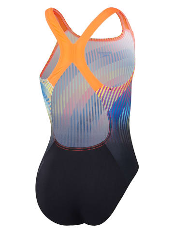 Speedo Badpak ''Eco+'' zwart/oranje/blauw