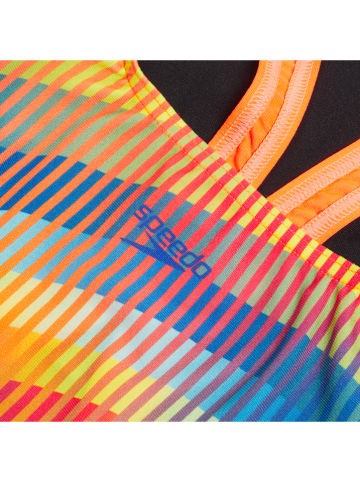 Speedo Strój kąpielowy "Eco+" w kolorze czarno-pomarańczowo-niebieskim