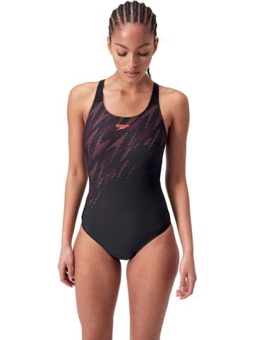 Speedo Strój kąpielowy "Eco+" w kolorze czarno-pomarańczowym