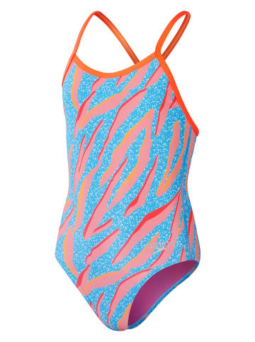 Speedo Badpak ''Eco+'' lichtblauw/oranje