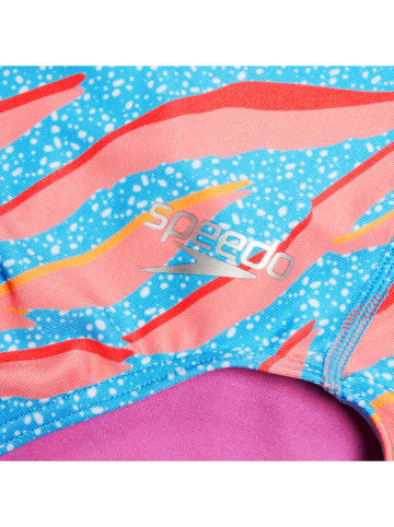 Speedo Strój kąpielowy "Eco+" w kolorze błękitno-pomarańczowym