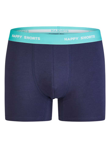 Happy Shorts 3er-Set: Boxershorts in Türkis/ Dunkelblau/ Hellblau