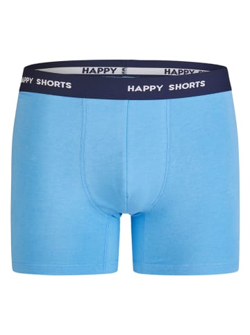 Happy Shorts 3er-Set: Boxershorts in Türkis/ Dunkelblau/ Hellblau