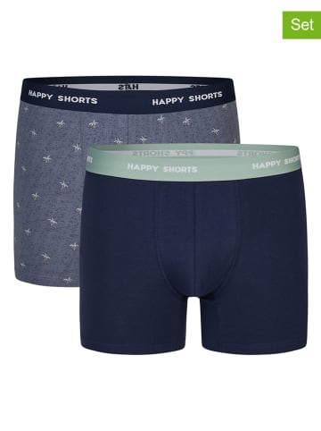 Happy Shorts 2er-Set: Boxershorts in Dunkelblau