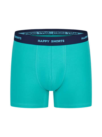 Happy Shorts 2er-Set: Boxershorts in Türkis/ Dunkelblau