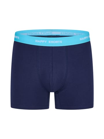 Happy Shorts 2er-Set: Boxershorts in Türkis/ Dunkelblau