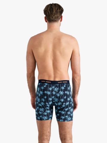 Happy Shorts 2er-Set: Boxershorts in Dunkelblau/ Türkis