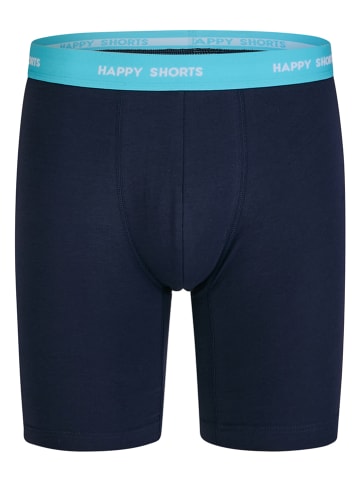 Happy Shorts 2er-Set: Boxershorts in Türkis/ Dunkelblau