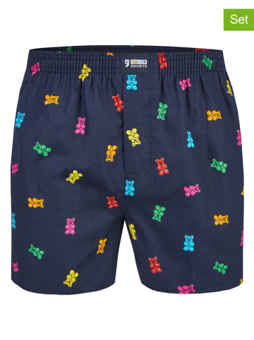 Happy Shorts 3er-Set: Boxershorts in Dunkelblau