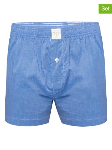 MG-1 4er-Set: Boxershorts in Dunkelblau/ Hellblau