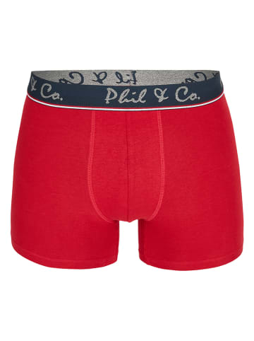 Phil & Co. Berlin 3er-Set: Boxershorts in Schwarz/ Rot/ Blau