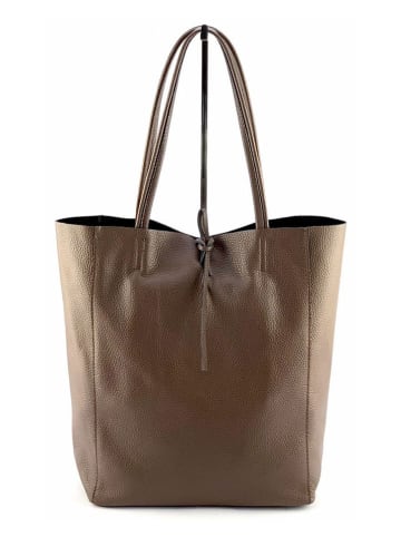 Marlon Leren shopper bruin - (B)37 x (H)40 x (D)12 cm