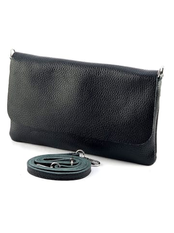 Marlon Leder-Umhängetasche in Schwarz - (B)25 x (H)15 x (T)1 cm