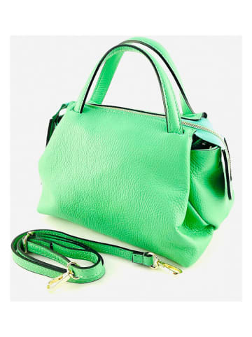 Marlon Leder-Henkeltasche in Hellgrün - (B)24 x (H)22 x (T)16 cm