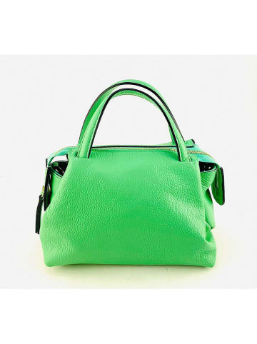 Marlon Leder-Henkeltasche in Hellgrün - (B)24 x (H)22 x (T)16 cm
