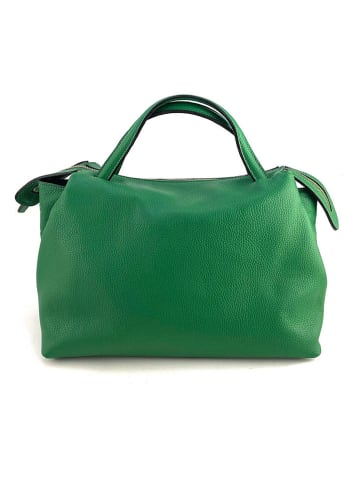 Marlon Leder-Henkeltasche in Grün - (B)35 x (H)30 x (T)22 cm