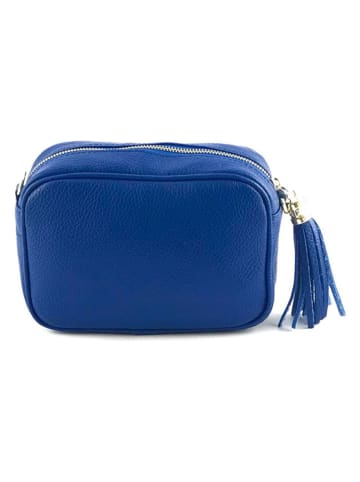 Marlon Leder-Umhängetasche in Blau - (B)20 x (H)14 x (T)7 cm