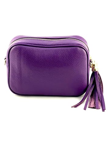 Marlon Leder-Umhängetasche in Lila - (B)20 x (H)14 x (T)7 cm