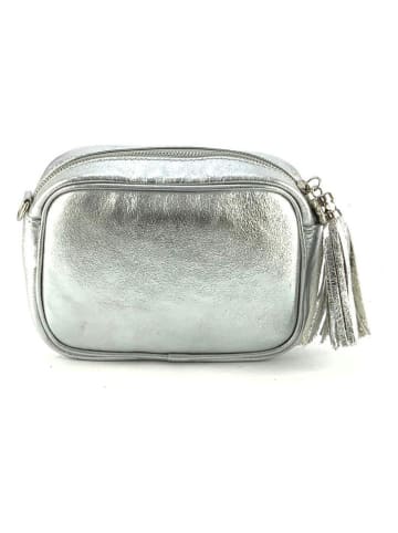 Marlon Leder-Umhängetasche in Silber - (B)20 x (H)14 x (T)7 cm