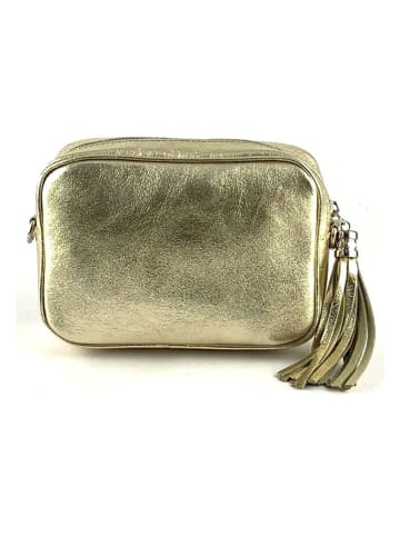 Marlon Leder-Umhängetasche in Gold - (B)20 x (H)14 x (T)7 cm