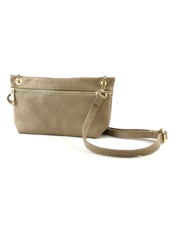 Marlon Leren schoudertas beige - (B)23,5 x (H)13 x (D)5 cm