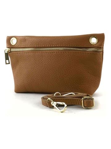 Marlon Leder-Umhängetasche in Camel - (B)23,5 x (H)13 x (T)5 cm