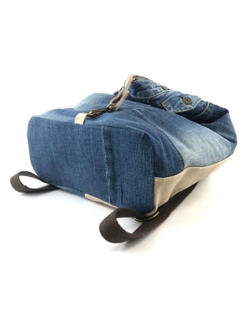 Marlon Rucksack in Blau/ Beige - (B)31 x (H)41 x (T)13,5 cm