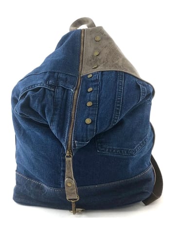 Marlon Rucksack "Alvaro" in Dunkelblau/ Grau - (B)34 x (H)41 x (T)13,5 cm