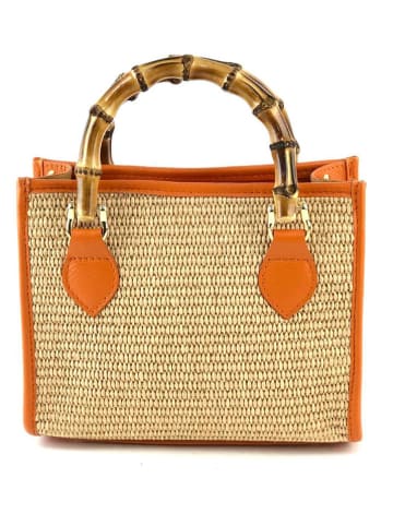 Marlon Handtas beige/oranje - (B)21 x (H)17 x (D)9 cm