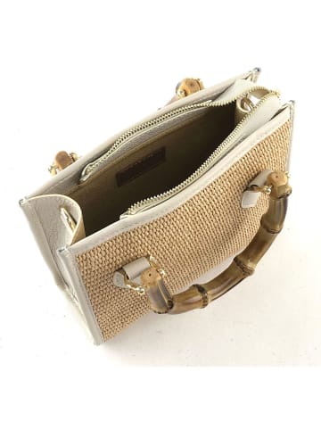 Marlon Handtas beige/wit - (B)21 x (H)17 x (D)9 cm