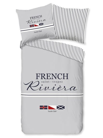 Pure Mikrofaser-Bettwäsche-Set ''French'' in Hellgrau