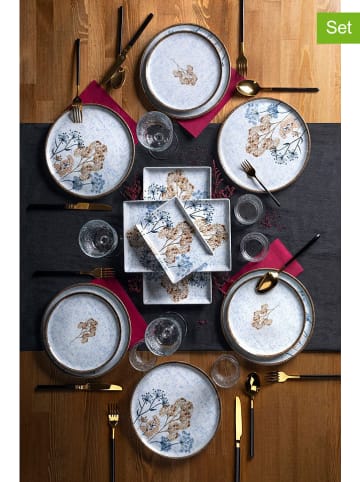 Hermia 18-delige ontbijtset wit/geel