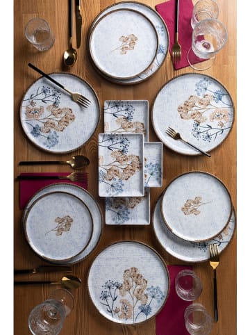 Hermia 18-częściowy zestaw śniadaniowy w kolorze biało-żółtym