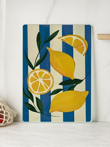Hermia Schneidebrett in Gelb/ Blau - (L)30 x (B)20 cm