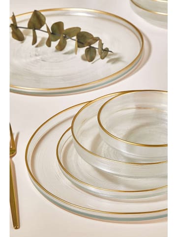 Hermia 24tlg. Kombiservice in Transparent/ Gold