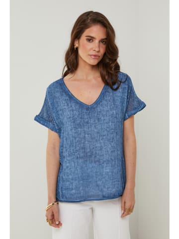 Rodier Lin Linnen shirt blauw
