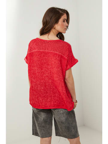 Rodier Lin Leinen-Shirt in Rot