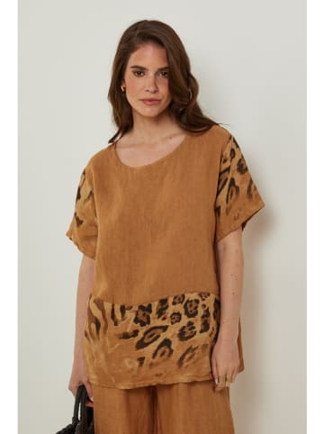 Rodier Lin Linnen shirt camel