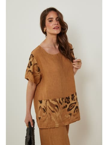 Rodier Lin Leinen-Shirt in Camel