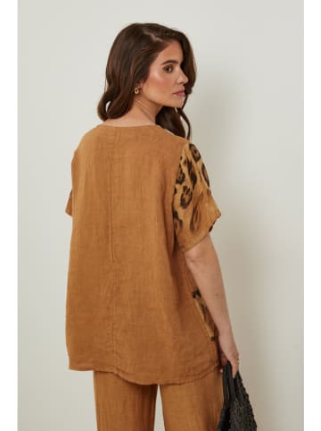 Rodier Lin Leinen-Shirt in Camel
