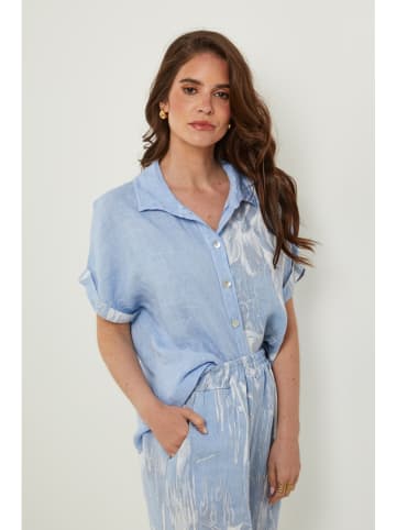 Rodier Lin Linnen blouse lichtblauw