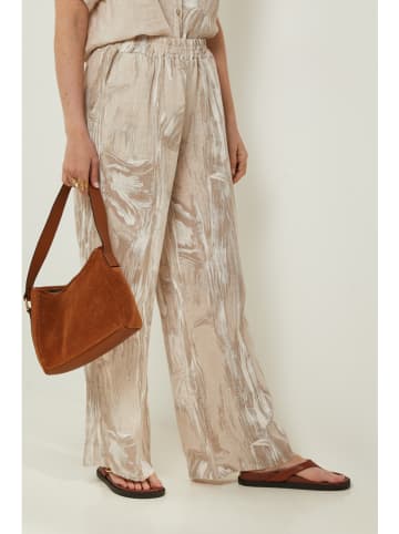 Rodier Lin Leinen-Marlenehose in Beige
