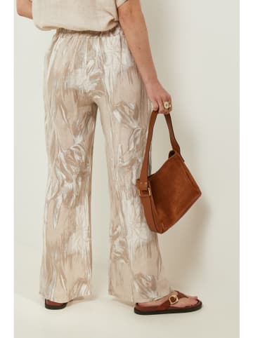 Rodier Lin Leinen-Marlenehose in Beige