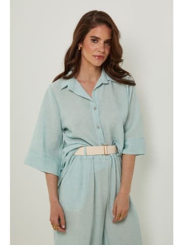 Rodier Lin Linnen blouse turquoise
